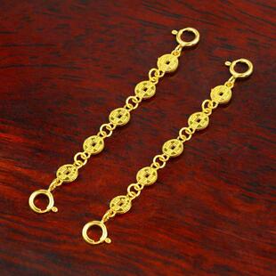 复古金色五帝钱币手链项链延长链手工饰品加长链配件时尚百搭