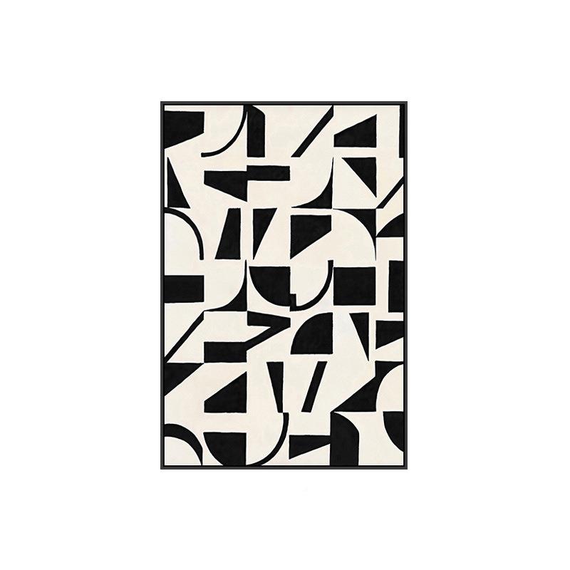 灰极几何艺术北欧QB202211黑白客厅装饰画简沙发背景挂画几落何抽