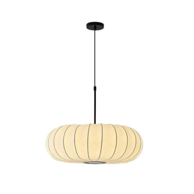 蚕丝南瓜吊灯日式侘寂风餐厅禅意新中式书房客厅复古卧室床头灯具,家装灯饰光源,智能吊灯,淘宝优惠券,粉丝福利购,淘宝优惠卷