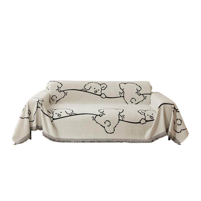 北欧简约四季通用卡通沙发盖布雪尼尔全包沙发套罩毯子现代沙发巾,居家布艺,沙发套,淘宝优惠券,粉丝福利购,淘宝优惠卷