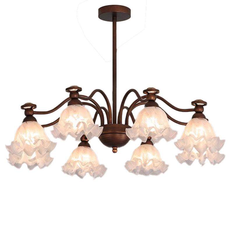 美式法式客厅吊灯创意网红铃兰花朵复古乡村田园灯具中古餐厅卧室,家装灯饰光源,智能吊灯,淘宝优惠券,粉丝福利购,淘宝优惠卷