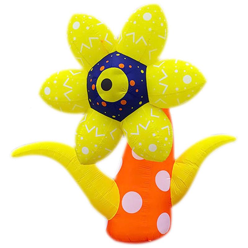 充气大型花朵真发花卉卡通商场户外美仿陈模型光2020217蘑菇莲装