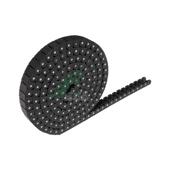 白色30宽尼龙传动链60P上下料机POM拖链输送链节距19.05龙骨链