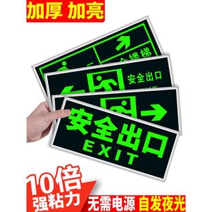 安全出口指示牌夜光墙贴纸消防标识标牌应急逃生疏散标志标示南昌