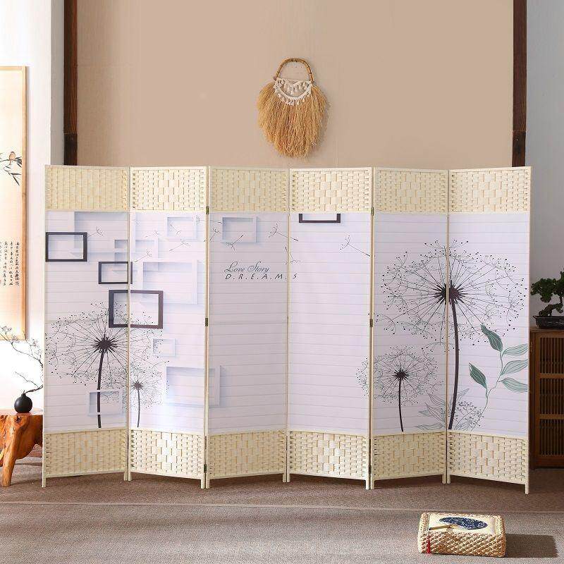 中式田园时尚移动屏风隔断客厅遮挡简易卧室门厅简约现代家用折屏