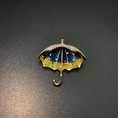 Vintage古着 Starry sky umbrella胸针