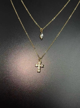 Vintage古着 Water Drop Cross项链