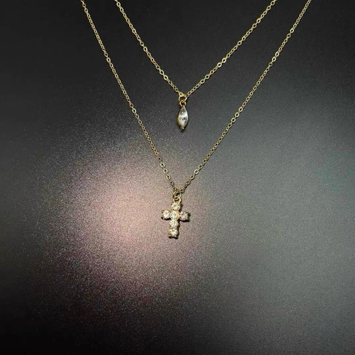 Vintage古着 Water Drop Cross项链