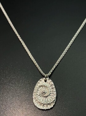 Vintage古着 Snail fossil texture项链