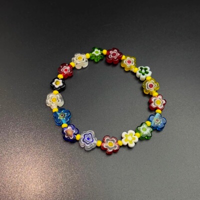 Vintage古着 Glazed flower string手串