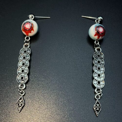 Vintage古着 Silver Coin Tears耳饰