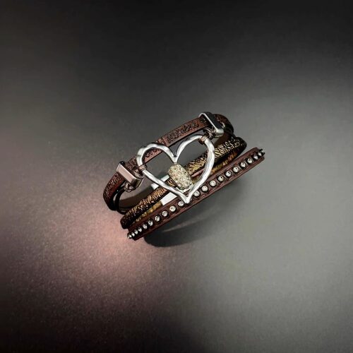 Vintage古著 Leather love手环