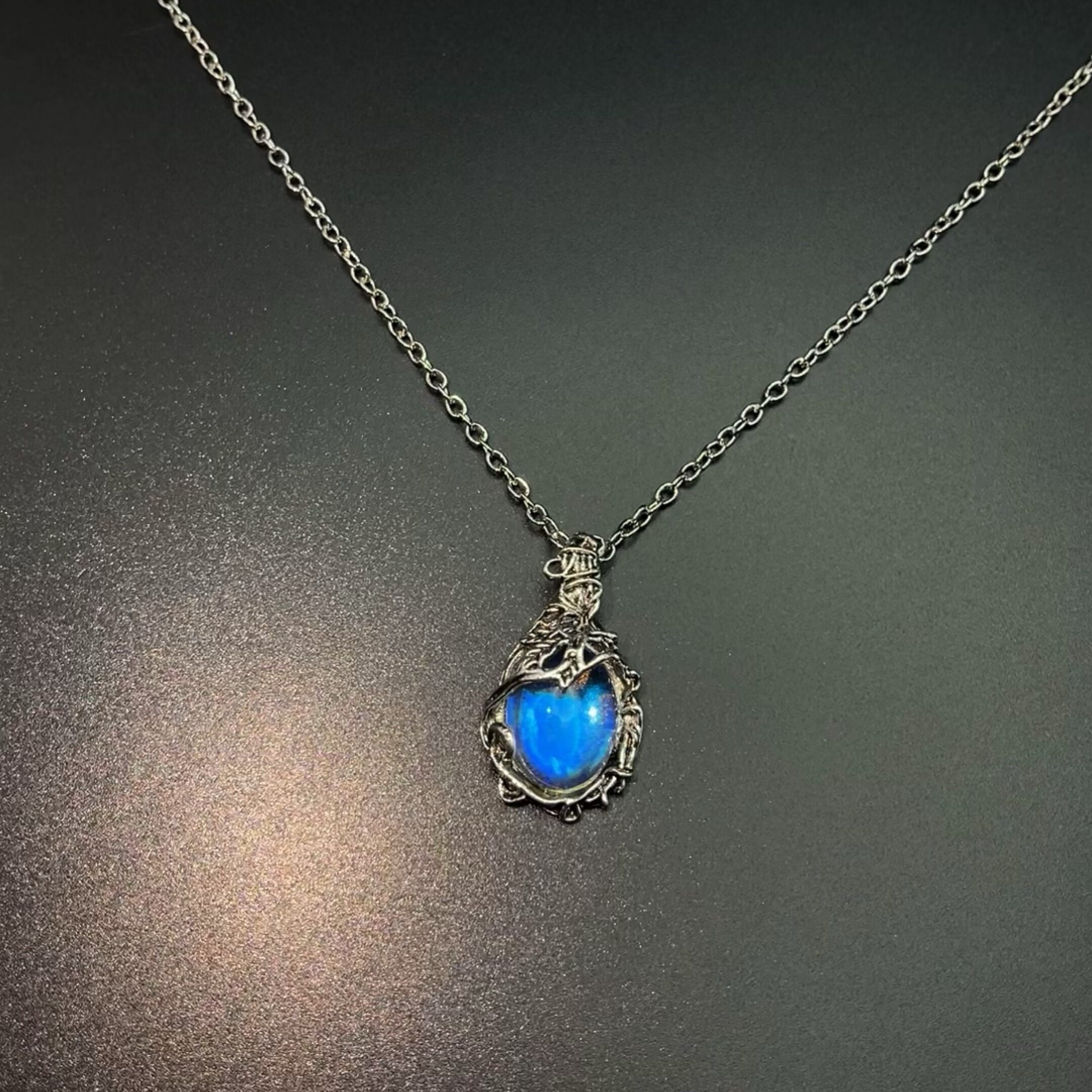 Vintage古着 Secret Moonstone项链 - 实物图