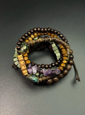 Vintage古着 Purpled Wood Shards手串