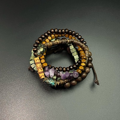 Vintage古着 Purpled Wood Shards手串