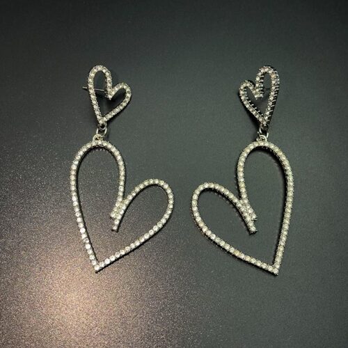 Vintage古着 Broken diamond love耳饰