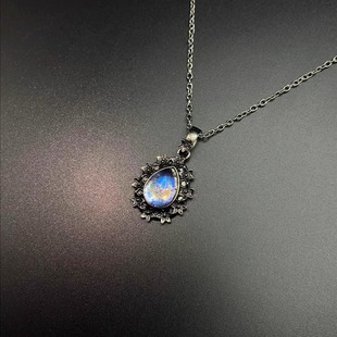 Vintage古著 Flower moonstone项链