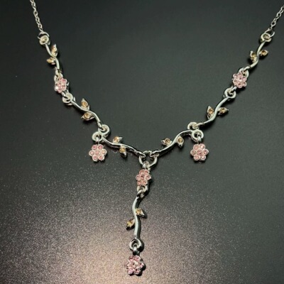 Vintage古着 Glazed cherry orchid项链