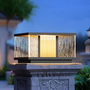 太阳能柱头灯户外庭院户外别墅大门两侧围墙门柱柱子2025新款柱灯