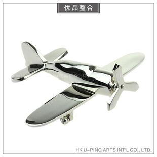 进口铝制飞机工艺礼品摆饰现代风格样板房特价摆件软装书房摆件BJ