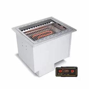 商用大功率电烤炉无烟烧烤2000W烤网烤肉机下排烟电烤炉可做110v