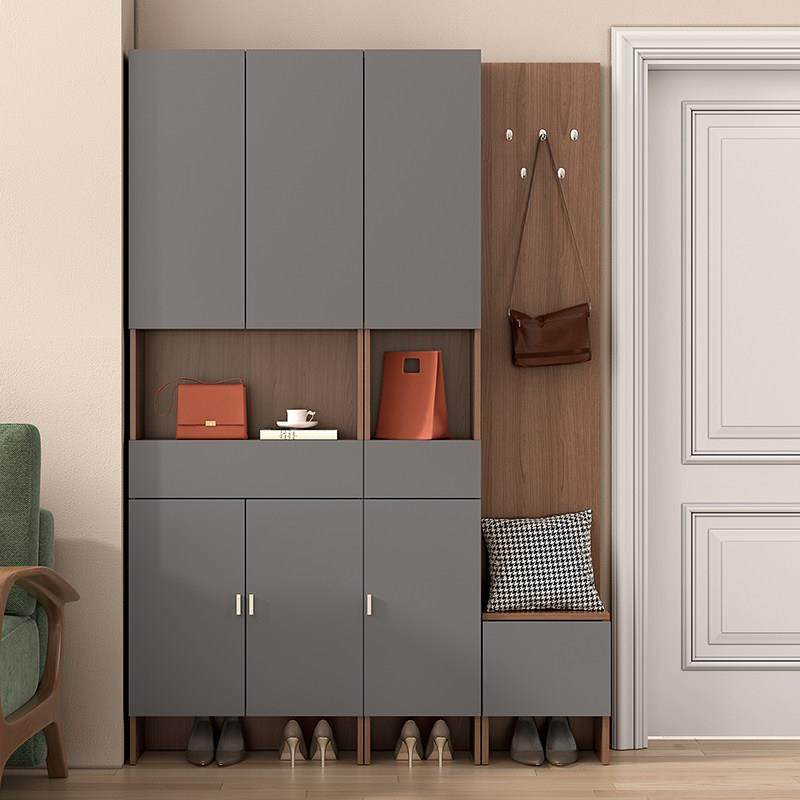 进门玄关鞋柜衣架一体简约靠墙家用大容量实木储物柜间厅柜门厅柜,住宅家具,鞋柜,淘宝优惠券,粉丝福利购,淘宝优惠卷