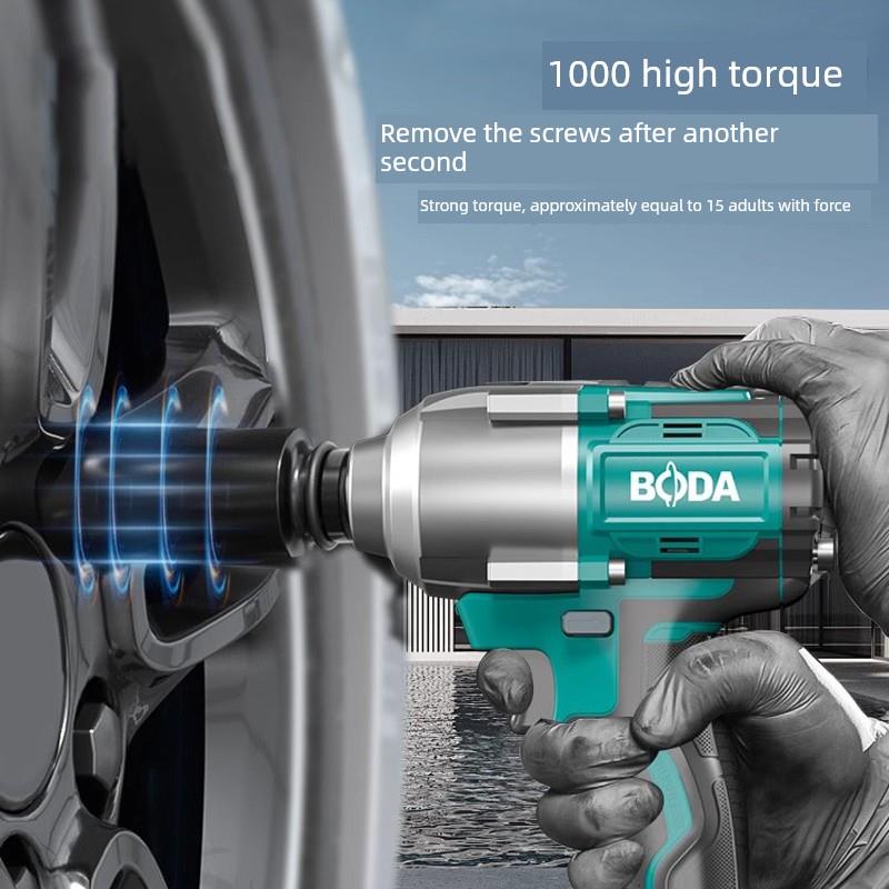 博达无刷电动扳手锂电池可充电高扭矩冲击风炮小型冲击扳手汽车维