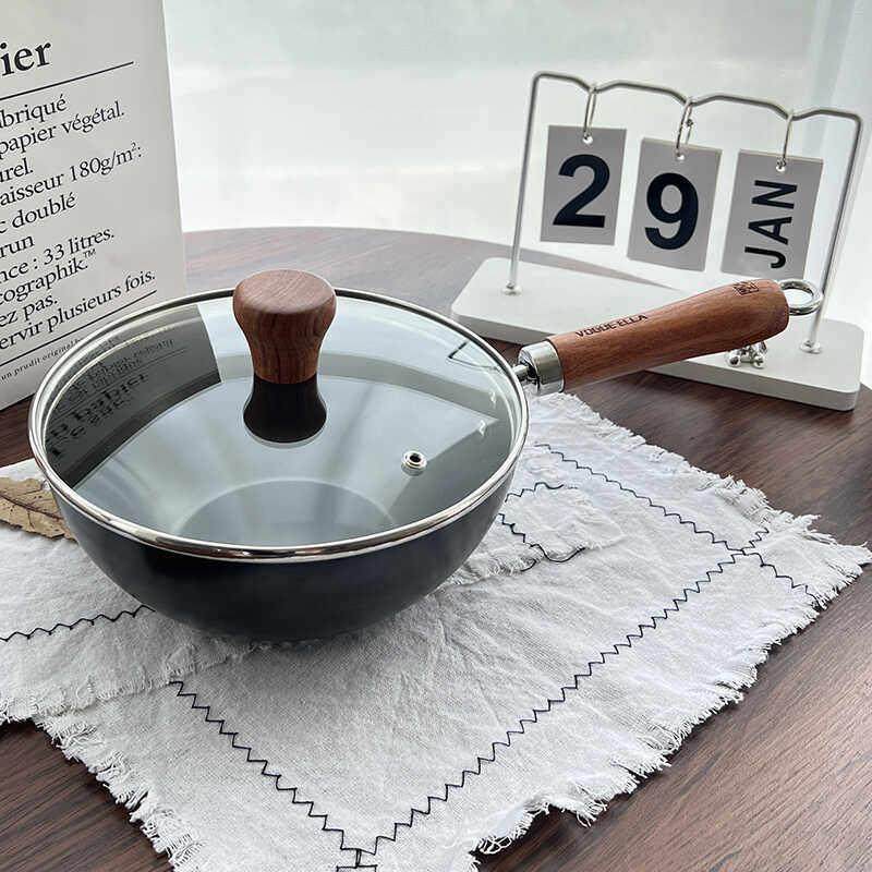 锅家用炒菜锅迷你小铁锅炒锅家用无涂层平底不粘锅炒锅家用铸铁锅