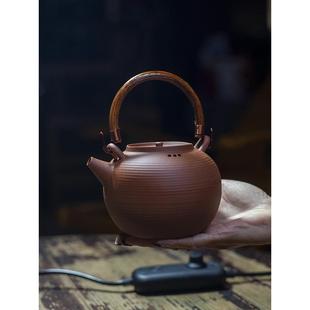 藤编 红泥砂铫壶提梁烧水壶陶壶泡茶专用煮茶炉炭火炉电陶炉套装