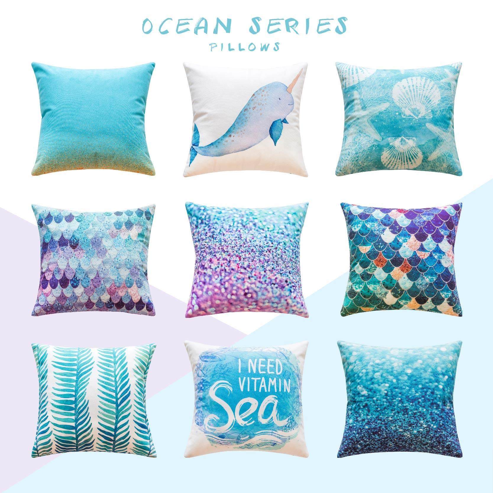 海洋绒布双面抱枕沙发靠垫背腰枕办公室腰靠枕床头飘窗腰垫靠枕套,居家布艺,靠垫/抱枕,淘宝优惠券,粉丝福利购,淘宝优惠卷