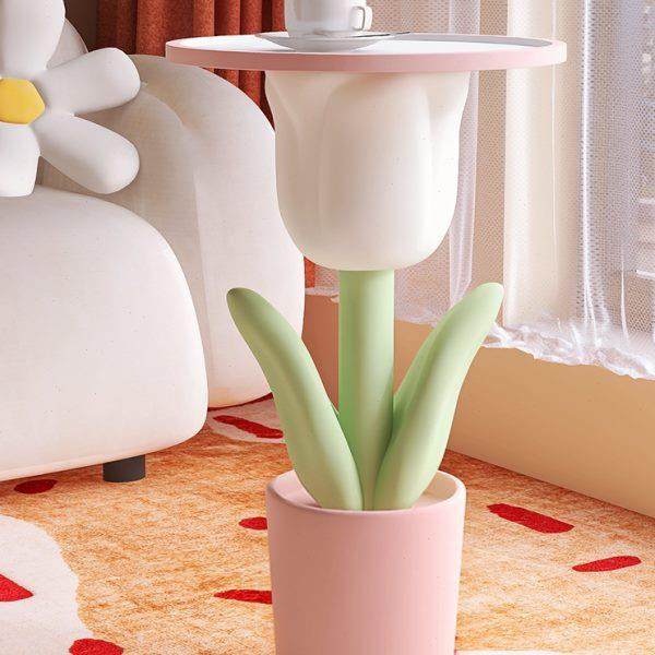 落地客厅电视柜旁沙发家居装饰品托盘郁金香初晨初梦大型新房摆件