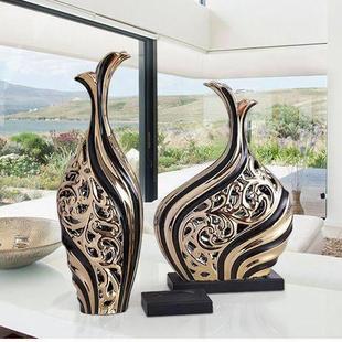 2025年新款 艺术花瓶玄关创意陶瓷摆件客厅插花器现代 酒柜摆件欧式