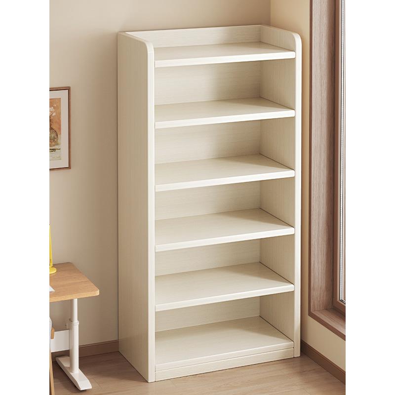 实木书架一体靠墙落地置物架家用儿童收纳柜储物柜子学生多层书柜