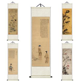 明吕纪历代名家花鸟挂画茶楼古典卷轴字画风水画丝绸礼品送客户画
