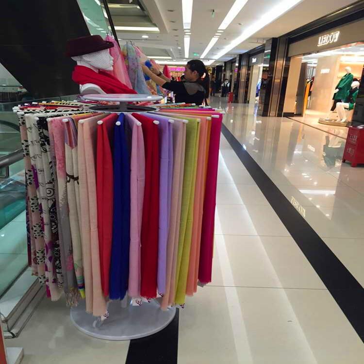 铁艺服装店落地旋转围巾丝巾披巾展示架货架围脖围巾架中岛架包邮