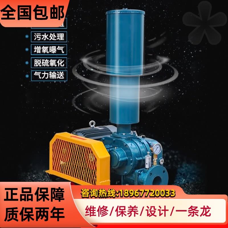 水泥输送三叶罗茨鼓风机 粉体输送泵负压50输送泵 粉末输送风机