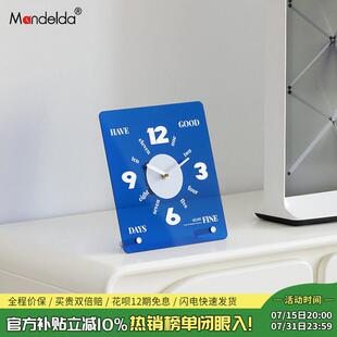 Mandelda现代简约客厅卧室创意座钟家居玄关装饰品酒柜桌面摆件