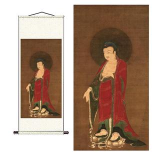 阿弥佗佛接引图宋代佛像古代书画复制品工笔佛像临摹画稿装饰画