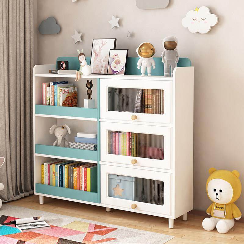 儿童书架置物架落地多层绘本阅读架现代简约收纳柜储物柜家用书柜,住宅家具,书架,淘宝优惠券,粉丝福利购,淘宝优惠卷