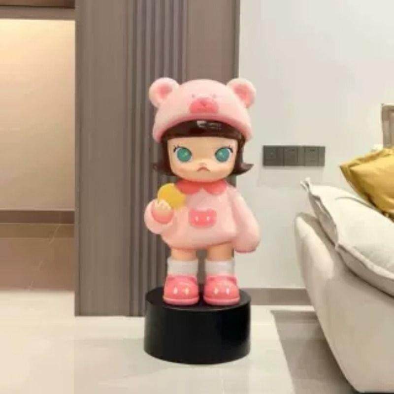 茉莉画家公主饼干女孩落地大摆件潮流卡通手办网红家居客厅电视柜