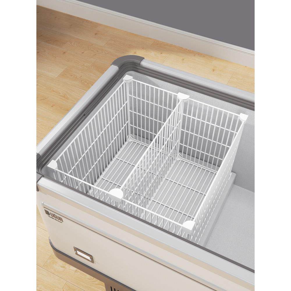 冰柜隔断分格挂篮网分隔栏分隔板专用置物架收纳筐冷柜内部分层架