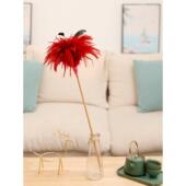 纯手工真鸡毛掸子家用除尘禅子彩色装 饰不掉毛打扫灰尘毯子清洁刷