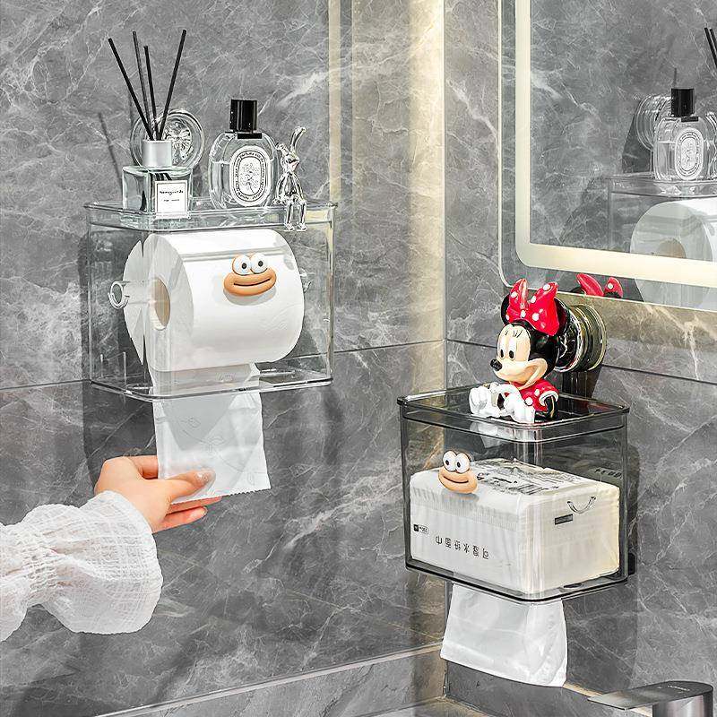 吸盘纸巾盒免打孔防水壁挂式卫生间厕纸盒浴室抽纸盒放卷纸置物架,收纳整理,纸巾架,淘宝优惠券,粉丝福利购,淘宝优惠卷