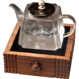 加大容量煮茶器电陶炉茶炉茶具 容山堂玻璃烧水壶陶瓷鎏银壶钮新款