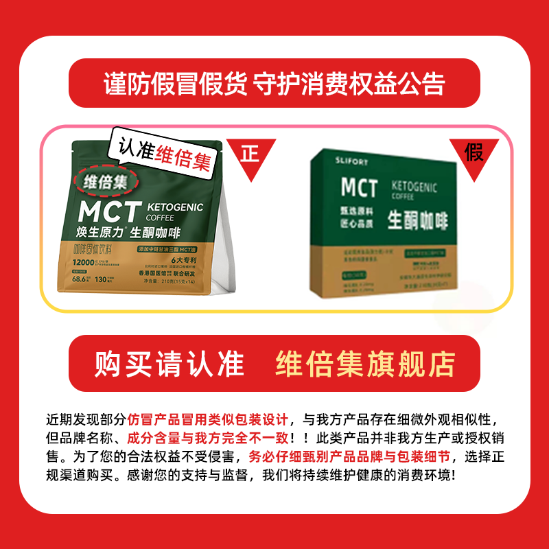 维倍集生酮咖啡【我是正品】mc天然粉粉食品