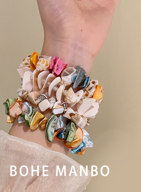 天然贝壳海螺手链海边沙滩饰品