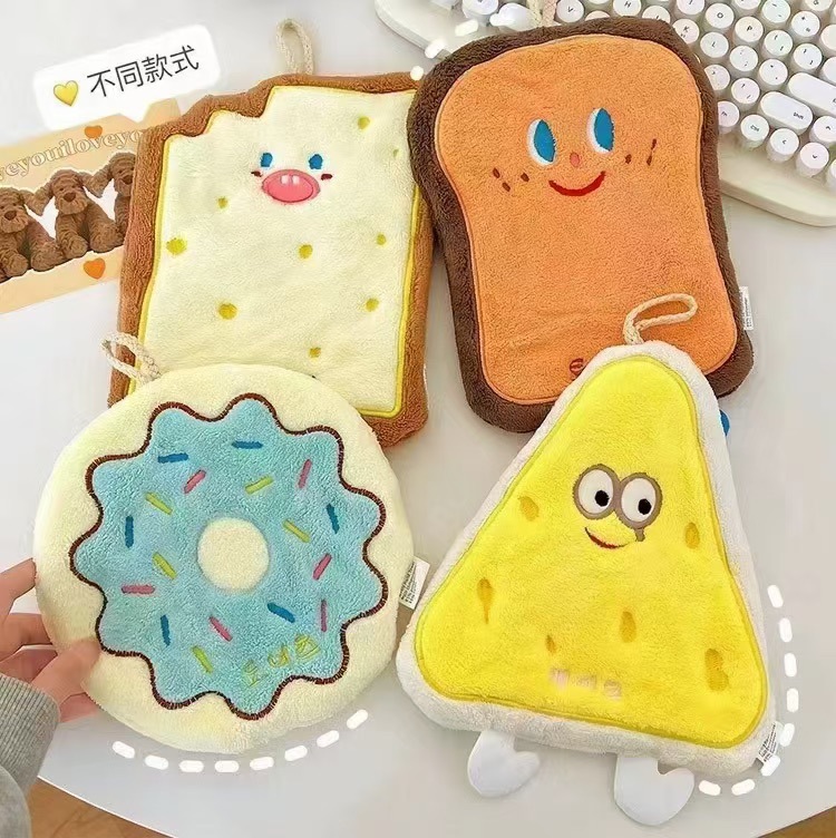 可爱擦手巾挂式卡通手帕吸水加厚