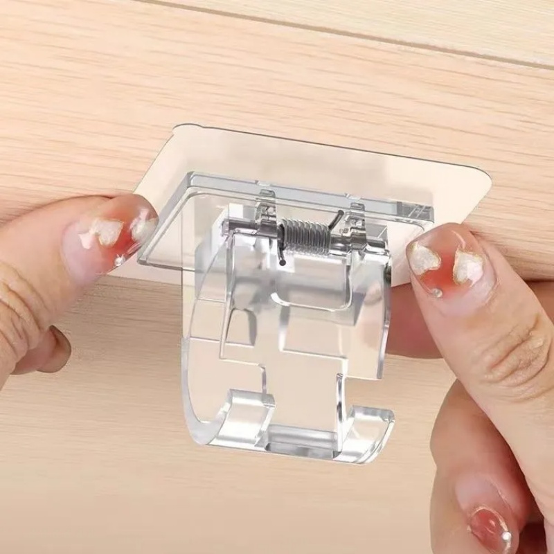 窗帘挂钩卡扣式伸缩杆固定器