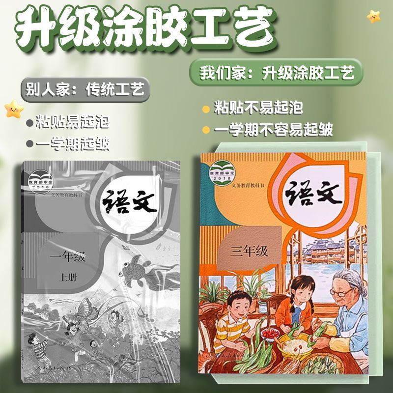 自粘加厚防水免剪书皮