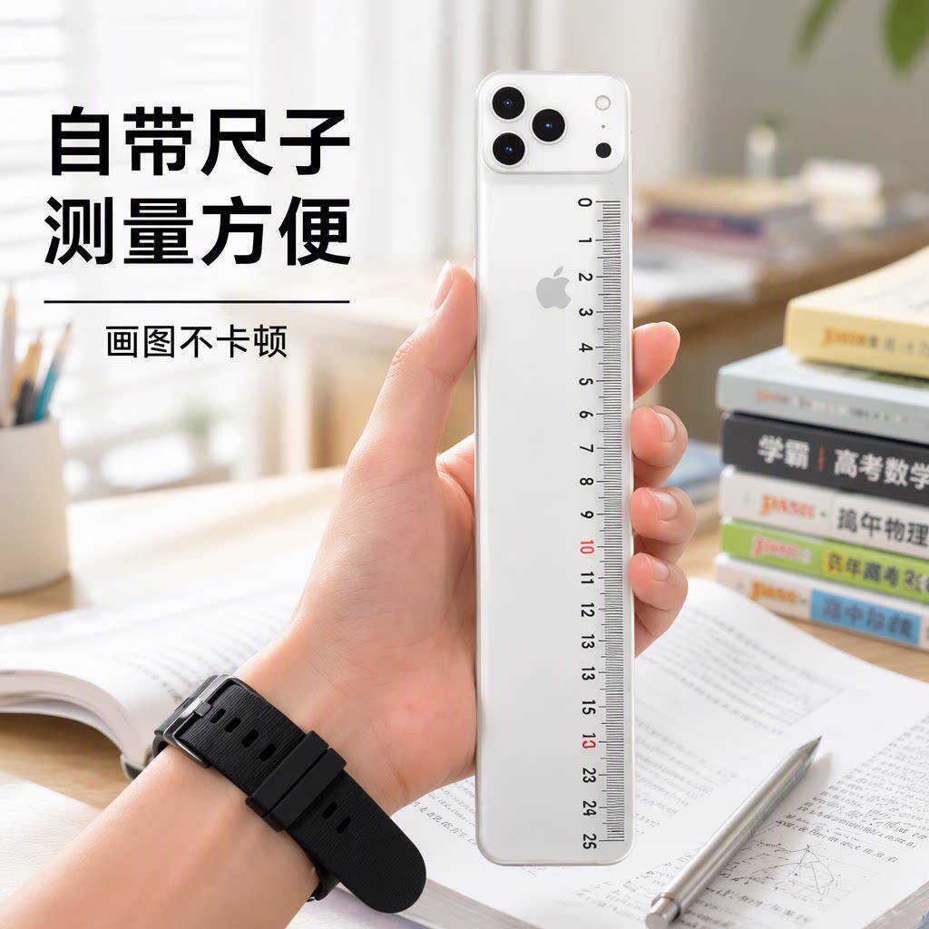 苹果18概念款直尺多功能文具